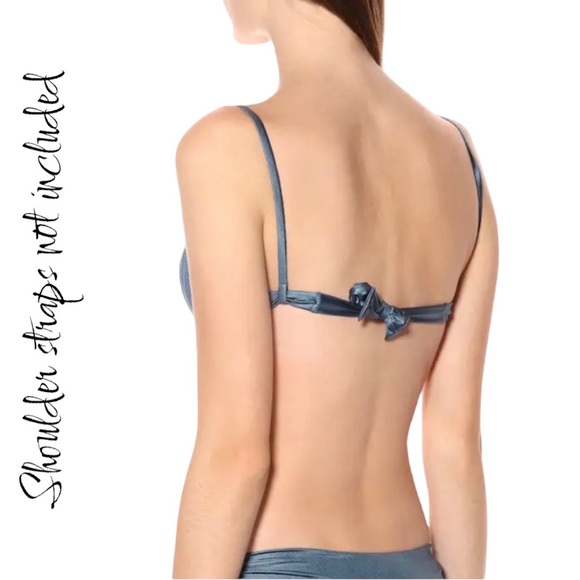 MaxMara Metallic Blue Leisure Estro Bikini Top - Picture 5 of 8
